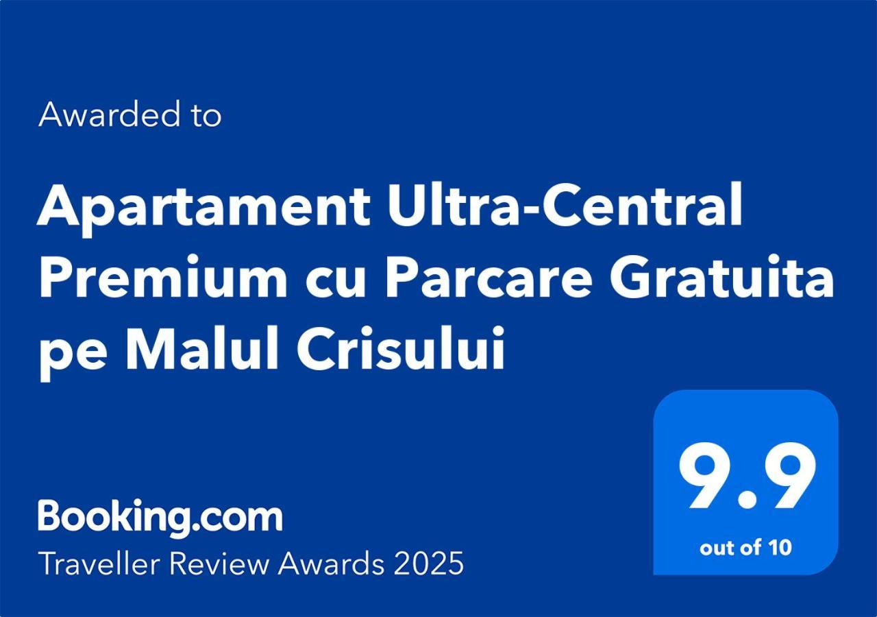 Apartament Ultra-Central Premium Cu Parcare Gratuita Pe Malul Crisului 오라데아 외부 사진